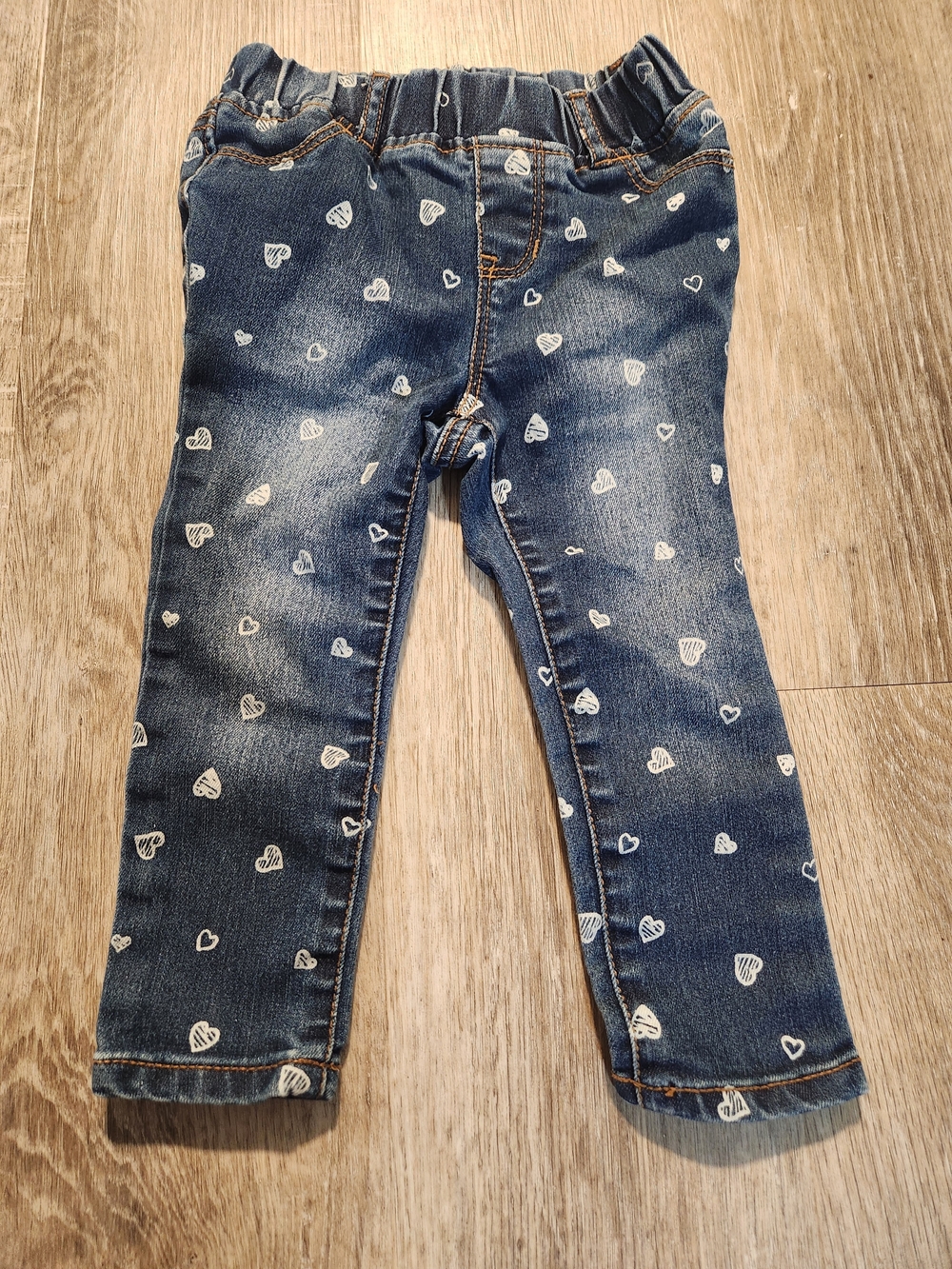 GAP Dark Blue Denim Jeggings with White Heart Motif